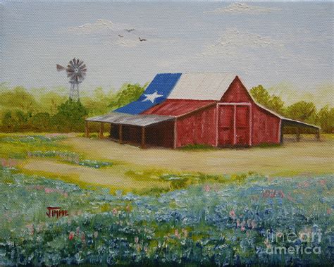 Texas Hill Country Barn Painting By Jimmie Bartlett