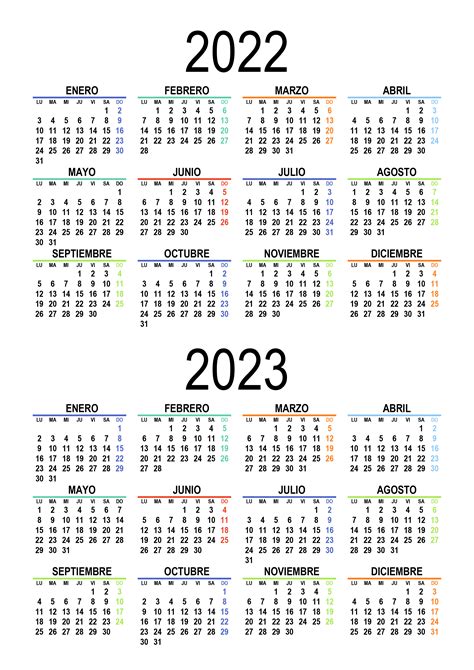 Calendario 2022 Y 2023 2022 Spain Riset
