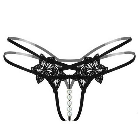 Sexy Women Lace Thong G String Panties Lingerie Underwear Crotchles T
