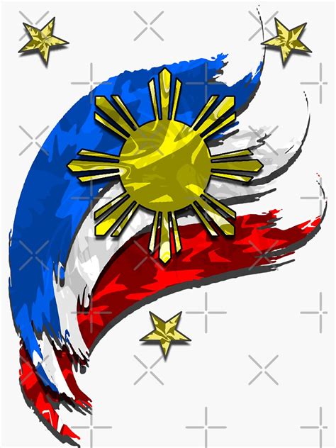 Philippine Flag Sticker For Sale By Nostalgink Redbubble