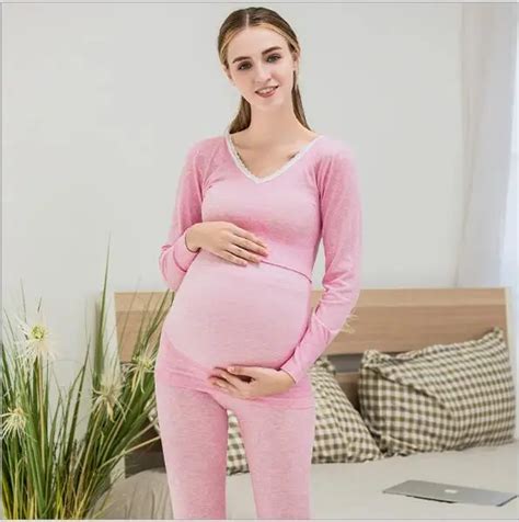 Fdfklak Pajamas For Pregnant Women Autumn Winter Warm Maternity Pyjamas Nursing Sleepwear