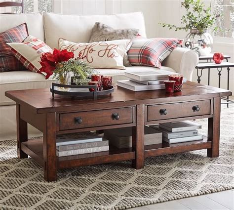 I have a little upholstered stool that was as close to something pottery barnish as i could get, until i came across this coffee table at. Benchwright Rectangular Coffee Table | Pottery Barn