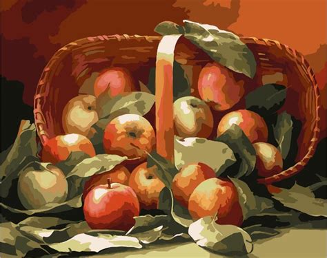 Apple Basket Paint By Number For Adults This Vintage Paint By Number