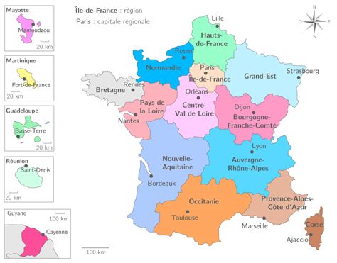 Les Régions Françaises Et Leurs Capitales 1s Carte Géographie