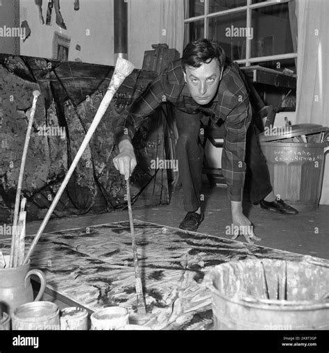 Paris May 1960 Artist Guy Krohg In His Studio In Paris Here Krohg