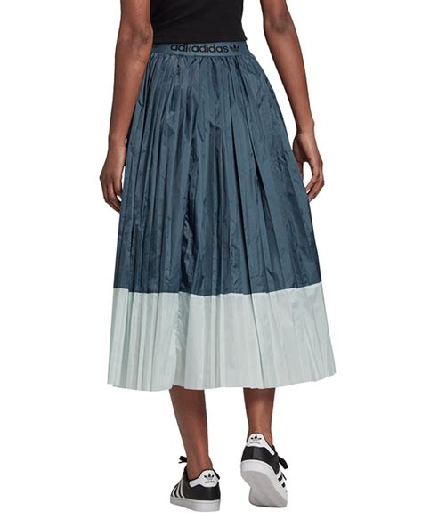 Adidas Originals Pleated Midi Skirt Fu3757 Blue Clothes Footish