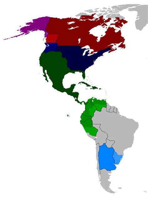 Mapa De América Completo Con Nombres De Países E Información