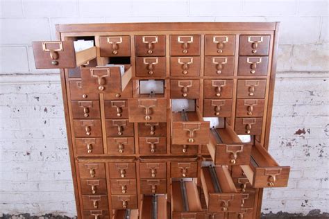 For those searching right now, here are over 20 library catalogs currently for sale on craigslist and etsy. Midcentury 72-Drawer Library Card Catalog For Sale at 1stdibs