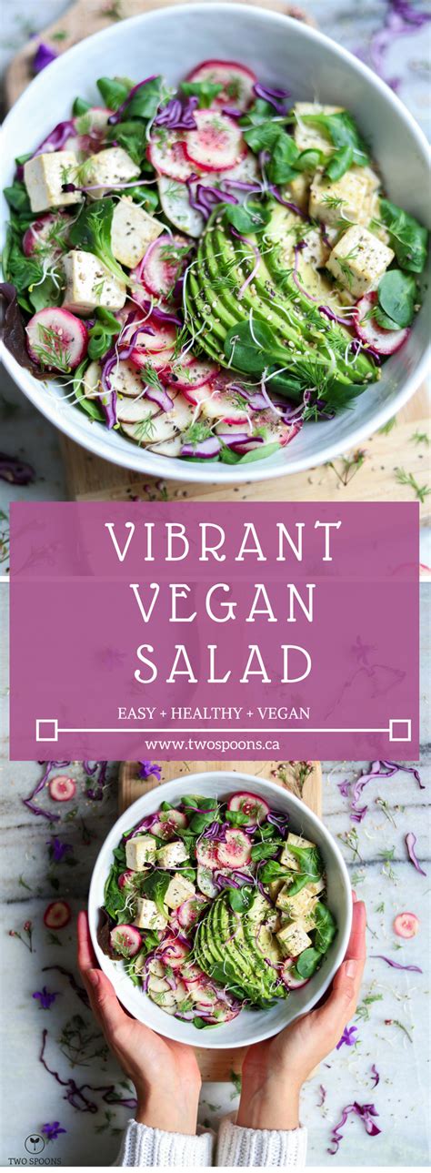 Vibrant Vegan Salad Easy Healthy Vegan Gluten Free Two Spoons