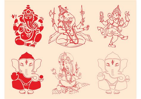 Ganesha Set - Download Free Vector Art, Stock Graphics & Images