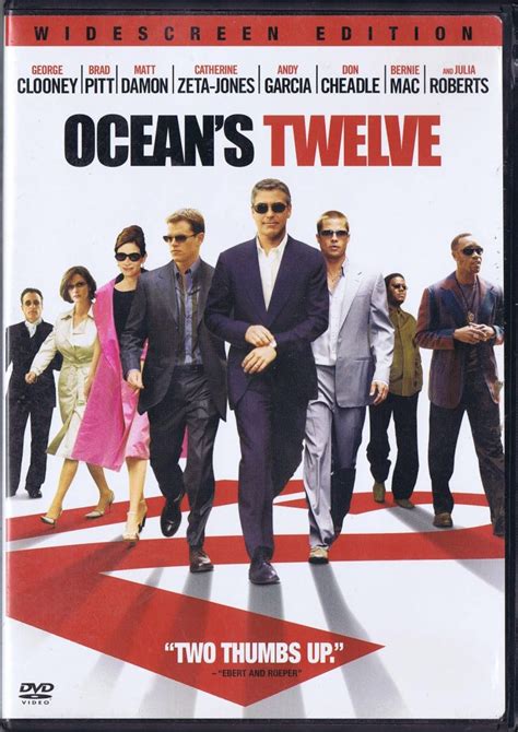 Oceans Twelve George Clooney Brad Pitt Matt Damon Julia Roberts Dvd
