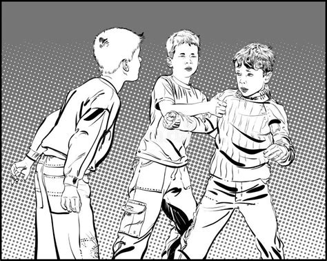 Teen Boys Fist Fight Silhouette Stock Illustrations 14 Teen Boys Fist