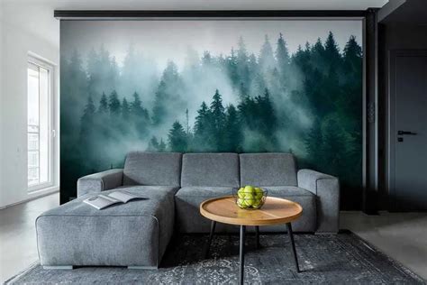 Wall Mural Photo Wallpaper Foggy Forest In The Morning Nr U33150 Uwalls