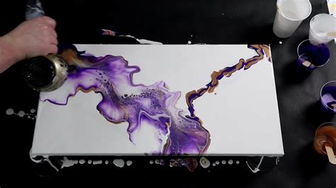 363 Purple Dutch Pour Acrylic Pouring Technique Youtube