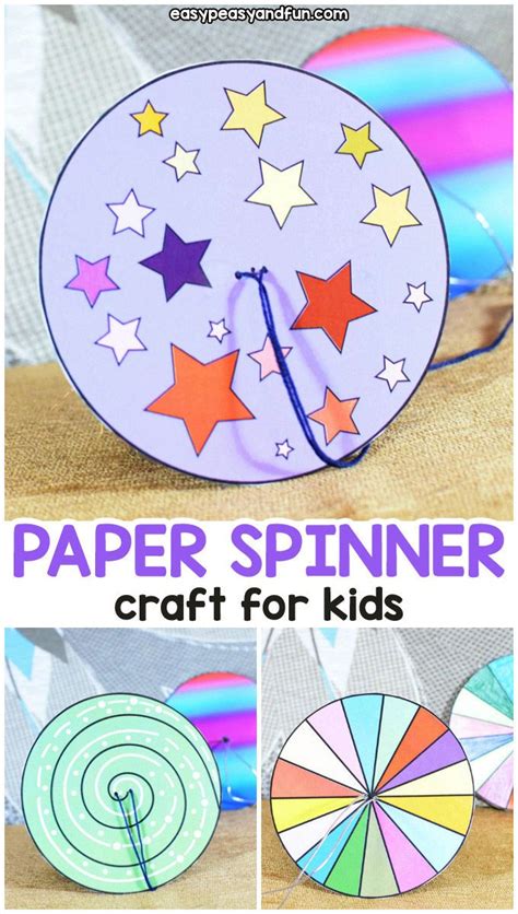 How To Make A Paper Spinner Paper Spinners Craft Activities For Kids