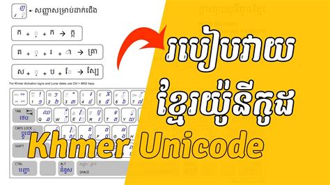 របៀបវាយ Khmer Unicode អោយបានលឿន How To Type Khmer Unicode Keyboard