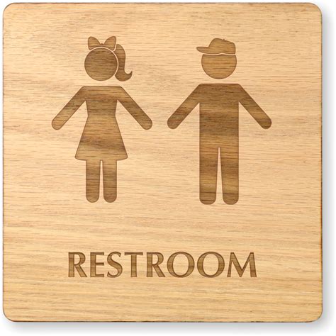 Wooden Restroom Signs Wooden Bathroom Signs