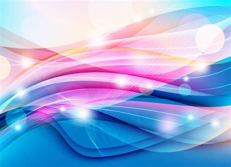 Colorful Wave On Light Background Vector Graphic Free Vector