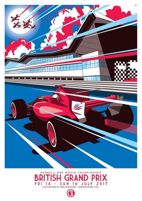 British F1 2017 Grand Prix Retro Glossy Art Print 8x10 Formula 1 Lewis