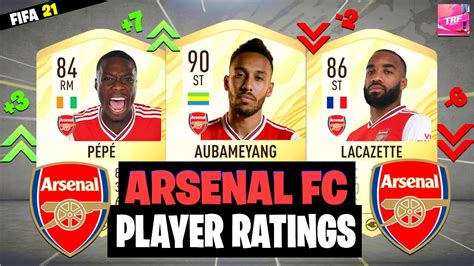 Fifa 21 Arsenal Player Ratings Predictions Ft Aubameyang