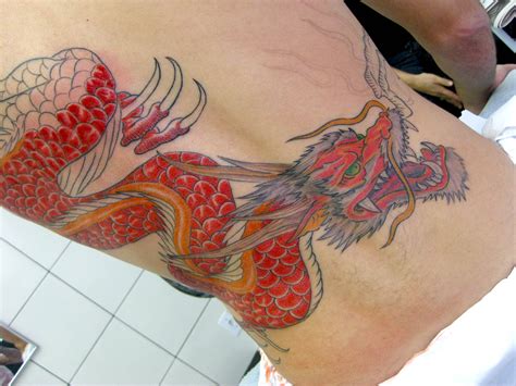 Black ink chinese dragon tattoo design. Bright Colored Chinese Dragon Tattoo | Venice Tattoo Art ...