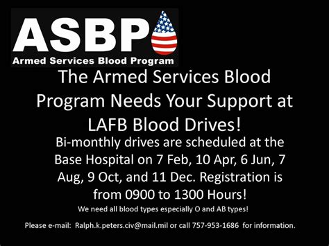 Asbp Needs Blood Supply To Meet Demand Joint Base Langley Eustis