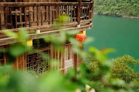 A Traditional Chinese Style Balcony Of A Waterside Dwelling In The