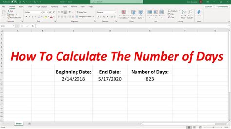 The Formula To Calculate The Difference Between Two Dates