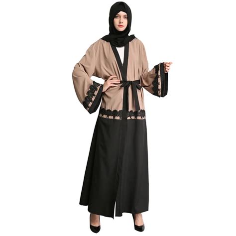 Femmes Musulmanes Robe Dentelle Blanche Robe Musulmane Dubaï Turc Dames Vêtements Femmes Dames