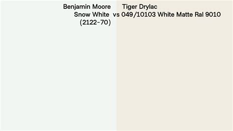 Benjamin Moore Snow White Vs Tiger Drylac White