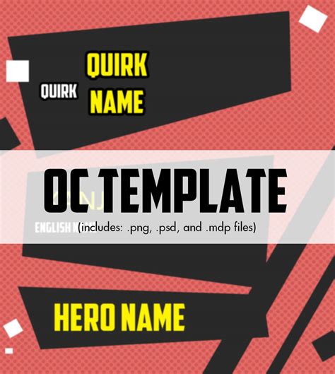 Bnha Mha Oc Reference Sheet Template By Prxmnis On Deviantart