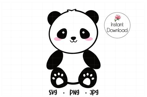 Panda Svg Panda Clip Art 1089692 Cut Files Design Bundles