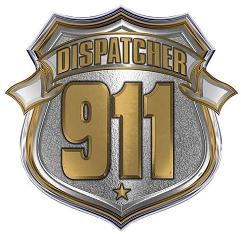 911 Dispatcher Shield Reflective 4 Inch Decal Sku By Rescuetees
