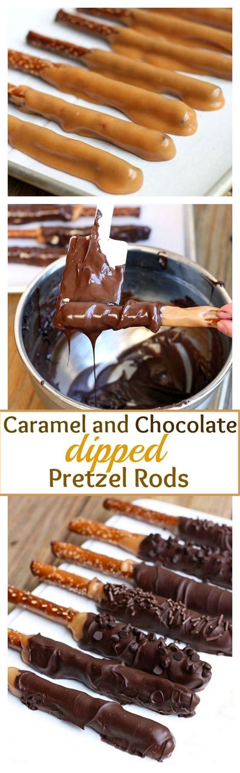 Chocolate Covered Pretzel Rods Recipe Desserts Dessert Recipes