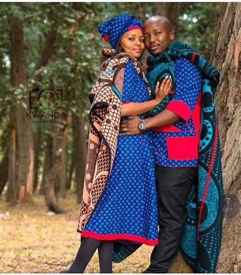 Lesotho Bride Groom Dresses African Wear African Attire