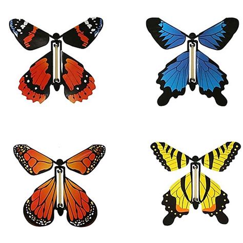 Insect Lore Wind Up Butterfly Flying Toy Assorted Colors Ilp3860