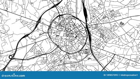 Mapa Urbano Vectorial Urbano De Leuven Belgium Ilustración Del Vector