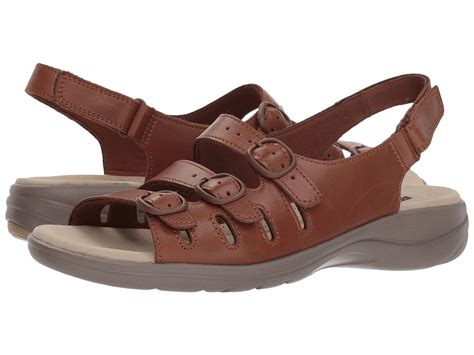 Clarks Saylie Quartz Tan Leather Womens Sandals In Brown Lyst