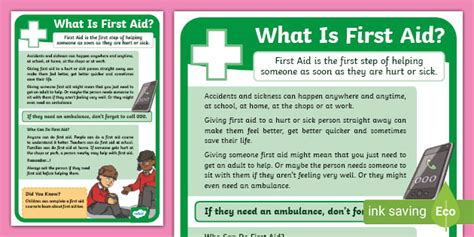 What Is First Aid Poster Teacher Made