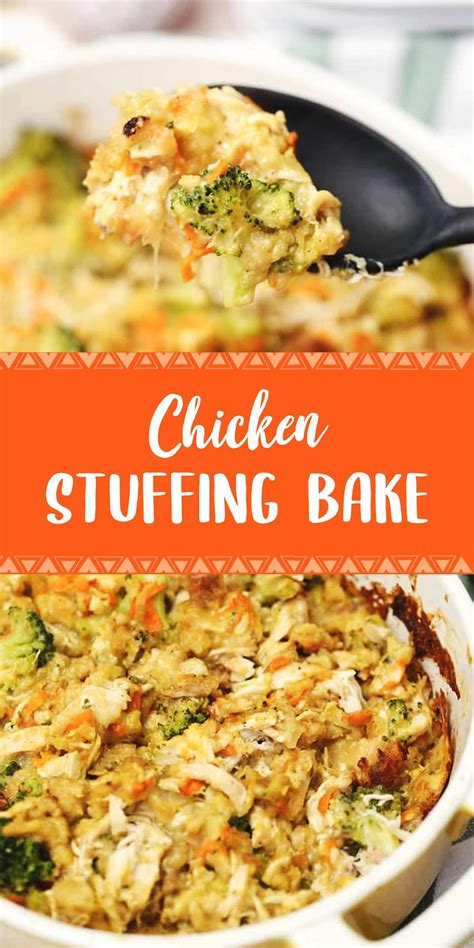 Stir in chicken, eggs, and half of the condensed soup. Chicken Stuffing Bake - 3 SECONDS