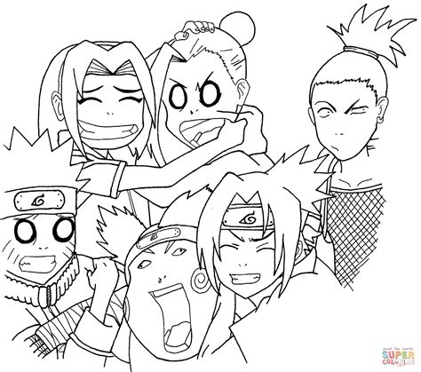 Dibujo De Naruto Squad 7 Y 10 Para Colorear Dibujos Para Colorear