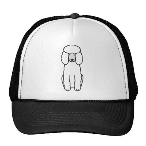 Poodle Dog Cartoon Mesh Hat Baseball Trucker Hat Trucker Cap Baseball