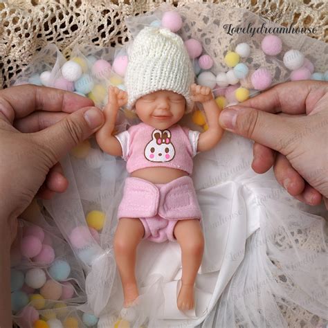Mini Silicone Baby Camille Handmade Soft Full Mini Silicone Baby Doll Miniature Baby Girl