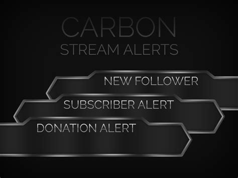 Carbon Dark Stream Package Twitch Overlay