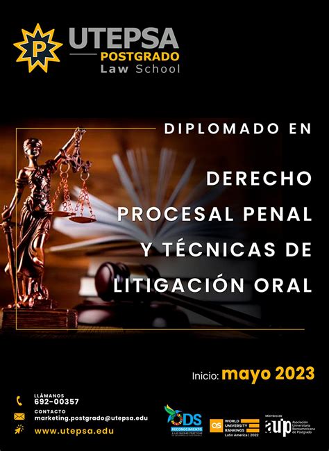 Diplomado En Derecho Procesal Penal Y Técnicas De Litigación Oral