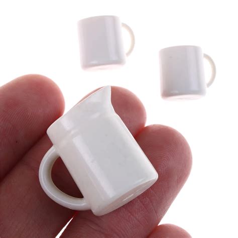 1 Set Plastic Coffee Tea Cups Accessory 112 Dolls House Miniature Cups