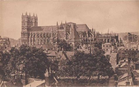London C1900 Westminster Abbey From South Carte Postale Ancienne Et