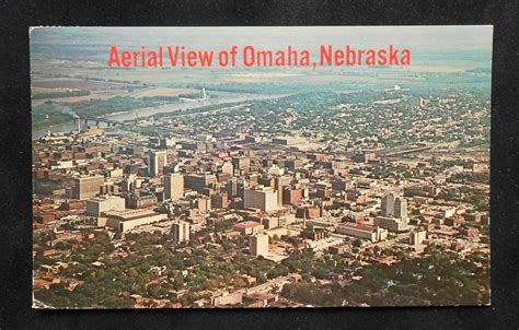 1960s Aerial View Omaha Ne Douglas Co Postcard Nebraska Ebay