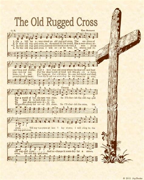 Free Printable Old Rugged Cross Sheet Music