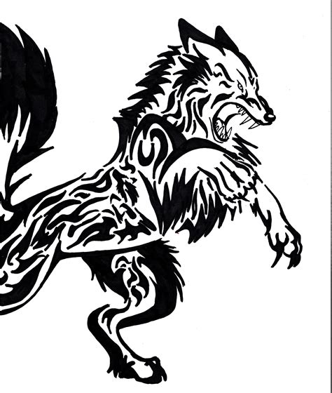 Tribal Wolf Tattoo Designs